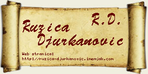 Ružica Đurkanović vizit kartica
